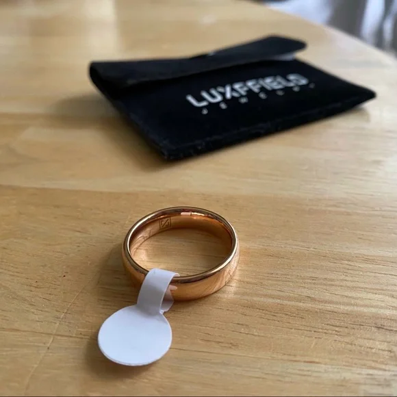 Men’s Rose Gold Tungsten Ring - Picture 2 of 5